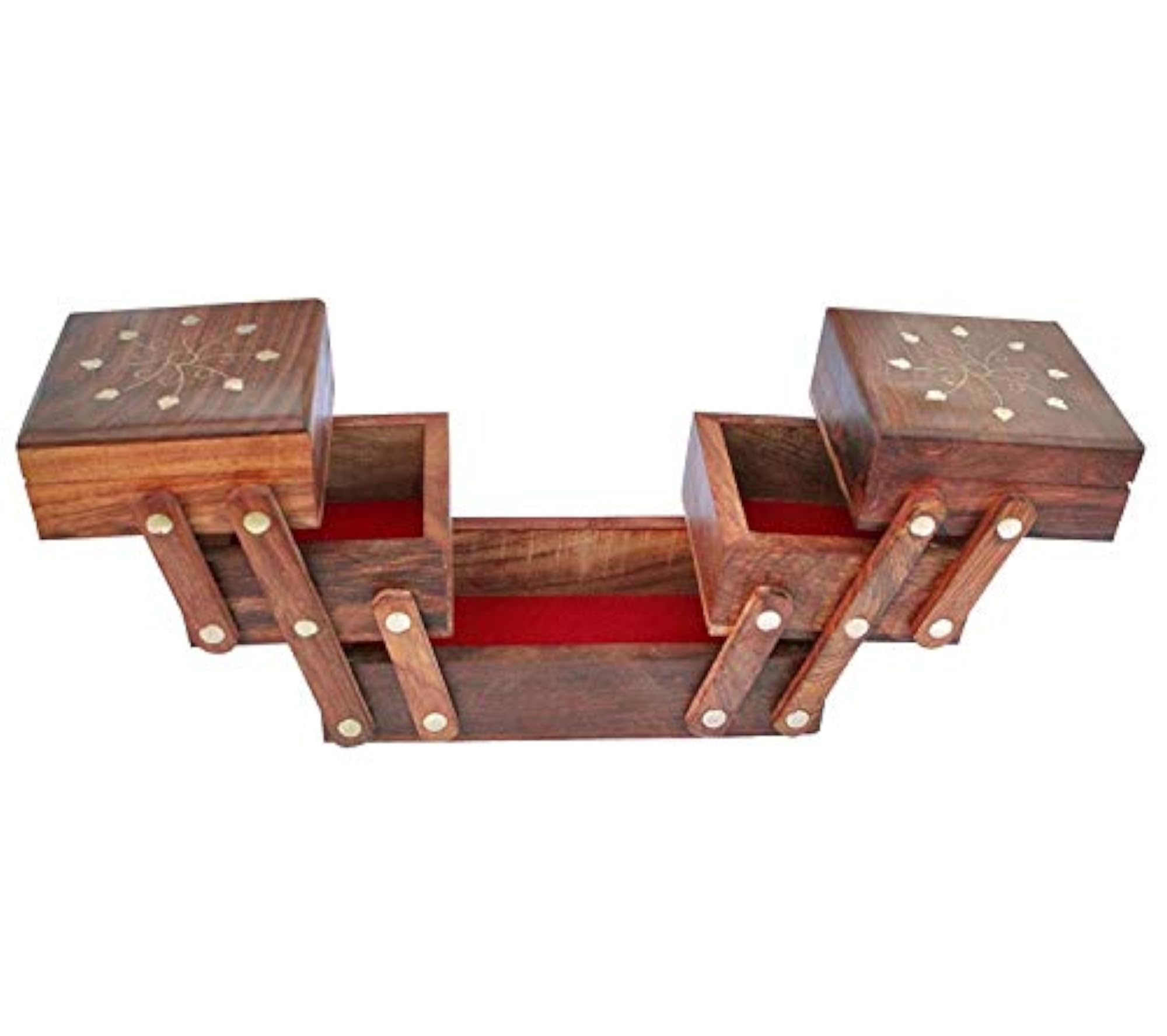 Handmade Wooden Rectangular Jewellery Organizer Box
